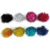 POMPONES BRILLANTES COLORES SURTIDOS 5CM PACK 52UDS GRAFOP 68013000