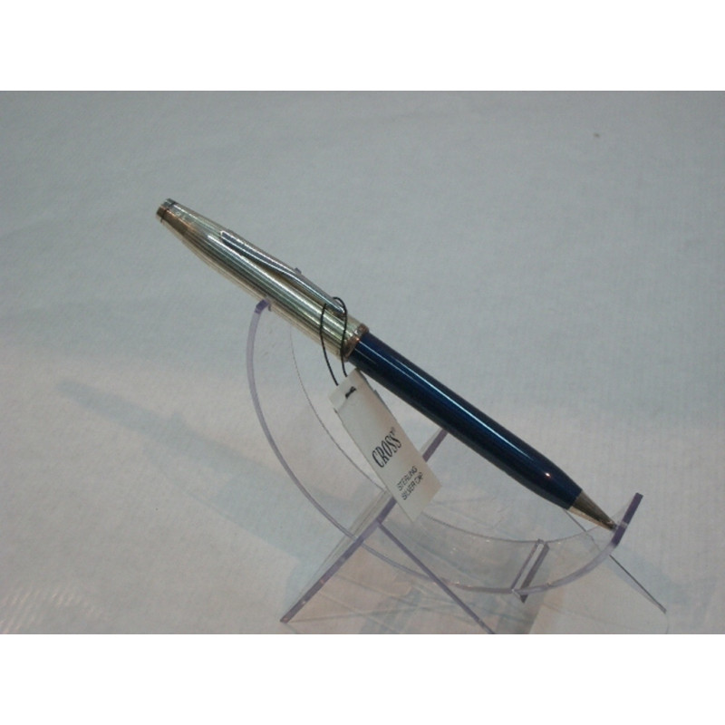 PORTAMINAS 0,5MM CROSS CENTURY II TUXEDO PLATA AZUL TR 463WG-2 ^