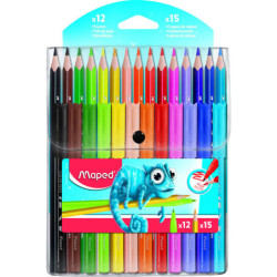 BLISTER MAPED COLOR'PEPS 12 ROTULADORES PUNTA FINA Y 15 LAPICES MADERA 984701