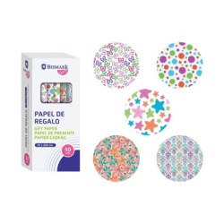 PAPEL REGALO ROLLO BISMARK MOMENTOS ESPECIALES 70*200 CAJA 50U 331828 POESSA