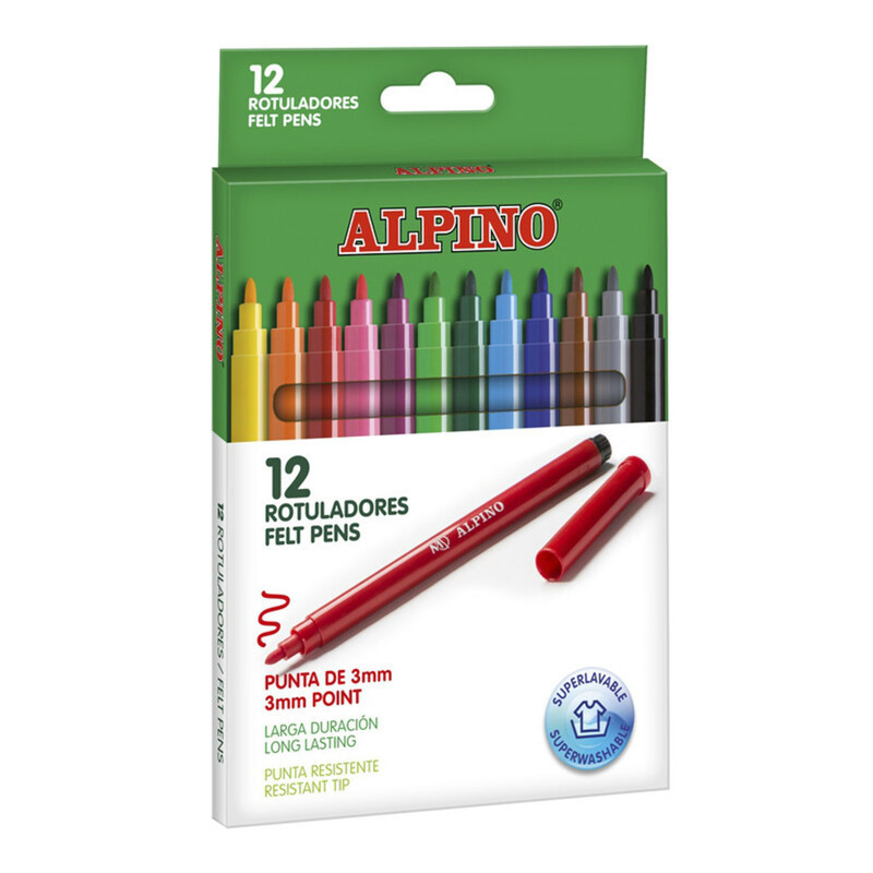 ROTULADOR ALPINO STANDARD SUPERLAVABLE 12C AR001002N