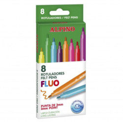 ROTULADOR ALPINO FLUO FINO 8 COLORES AR001005