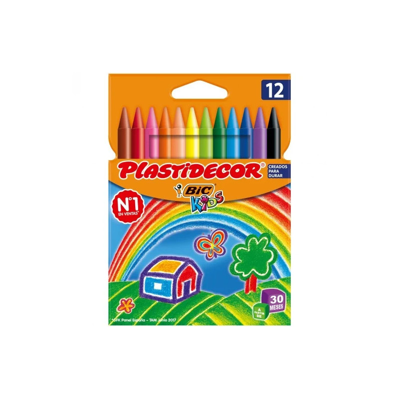 CERAS PLASTIDECOR 12 COLORES BIC 8757702