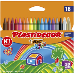 CERAS PLASTIDECOR 18 COLORES BIC