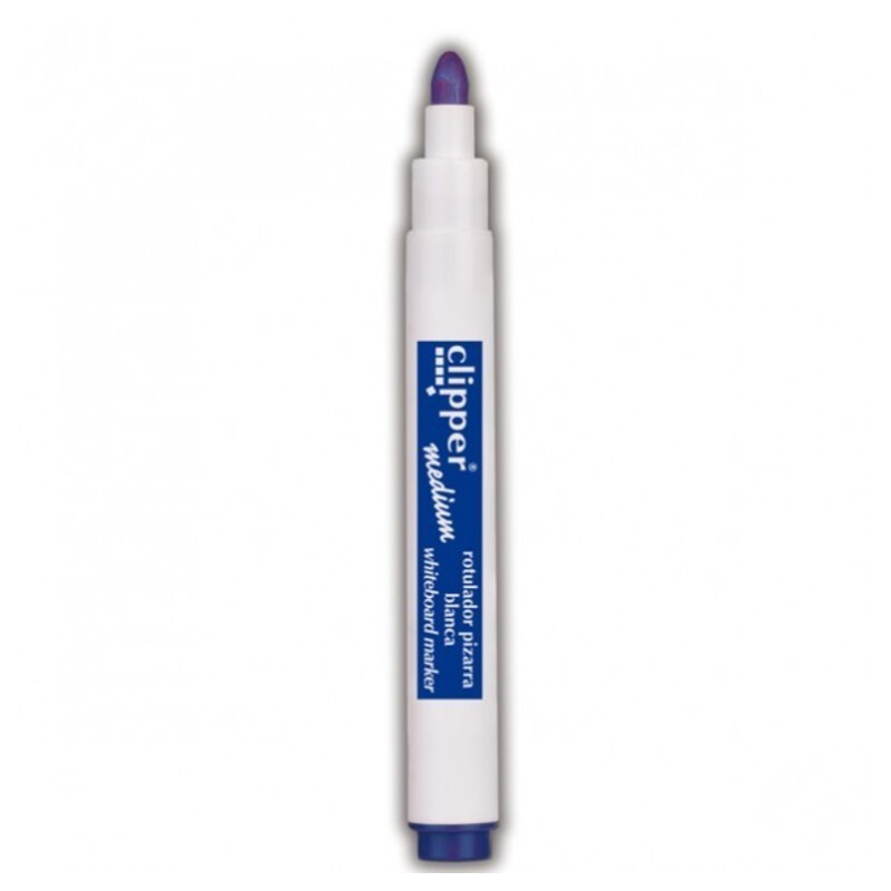 ROTULADOR CLIPPER ALPINO PIZARRA MEDIUM  REDONDA AZUL C/12U PP0301 ^