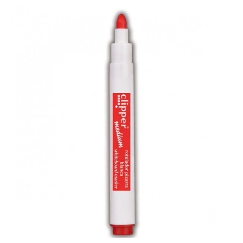 ROTULADOR CLIPPER ALPINO PIZARRA MEDIUM  REDONDA ROJO C/12U PP0302 ^
