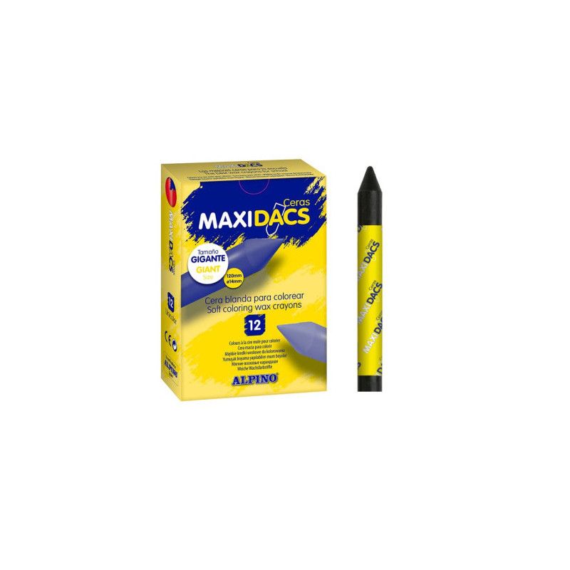 CERAS MAXI DACS ALPINO 12 UNIDADES GRANEL NEGRO