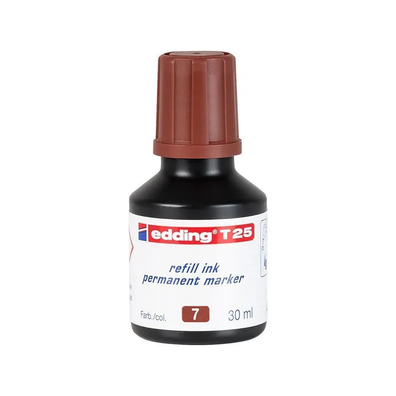 TINTA EDDING T-25 FRASCO 25 ML NEGRA