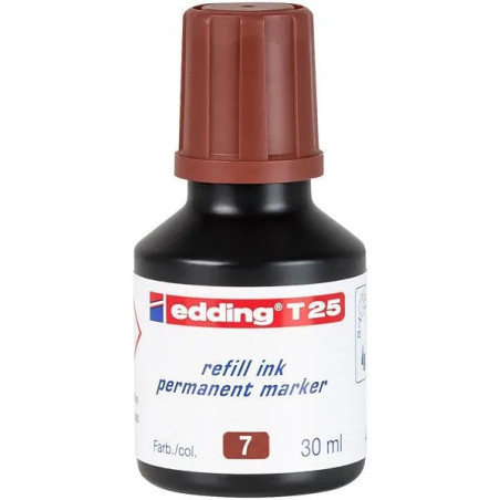 TINTA EDDING T-25 FRASCO 25 ML NEGRA