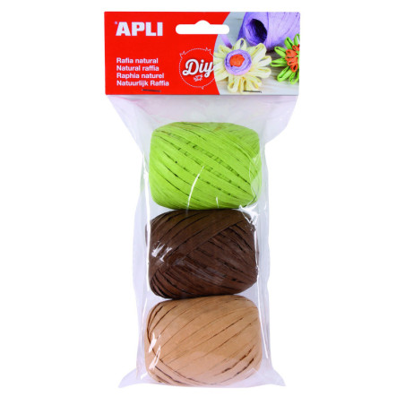 RAFIA NATURAL TONOS NATURE 3UDS 30MTS/UN APLI 14413