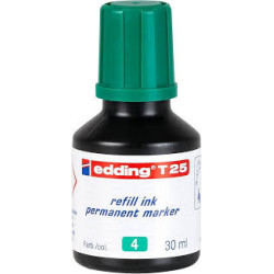 TINTA EDDING T-25 FRASCO 25 ML VERDE