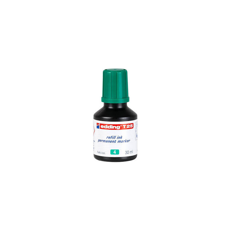 TINTA EDDING T-25 FRASCO 25 ML VERDE