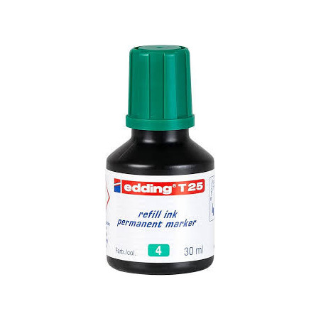 TINTA EDDING T-25 FRASCO 25 ML VERDE