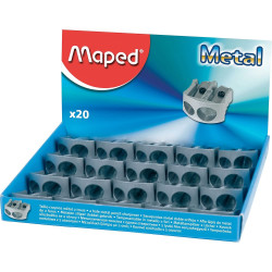 SACAPUNTAS MAPED METAL CUÑA DOBLE CAJA 20U 506700