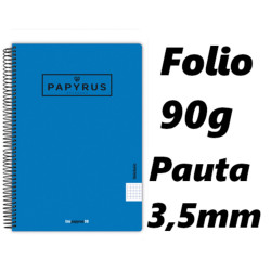 PACK 5 CUADERNOS PAPYRUS GRAFOPLAS PP FOLIO PAUTA 3,5 COLOR AZUL 30 88442330