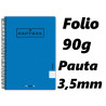 PACK 5 CUADERNOS PAPYRUS GRAFOPLAS PP FOLIO PAUTA 3,5 COLOR AZUL 30 88442330