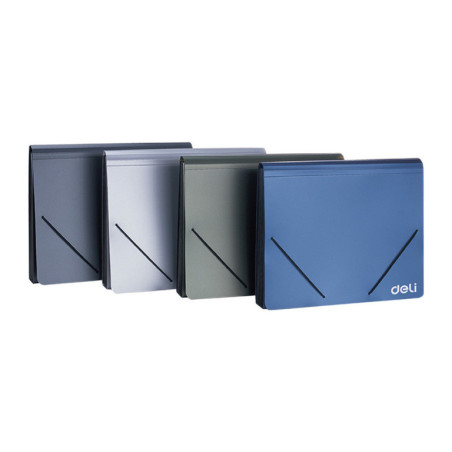 CARPETA FUELLE A4 12B OPACO 4 COLORES SURTIDOS DELI E5551 UNIDAD