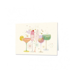 TARJETA FELICITACION COPAS COCTEL TURNOWSKI 47877 UNIDAD ARGU