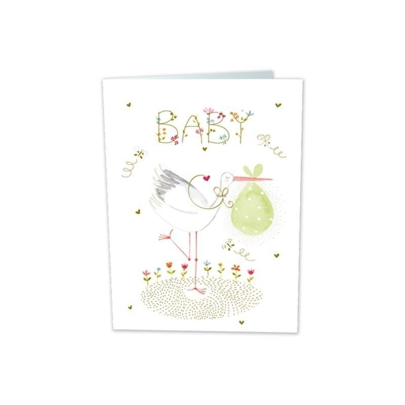 TARJETA FELICITACION CIGÜEÑA BABY TURNOWSKI 48347 UNIDAD ARGU