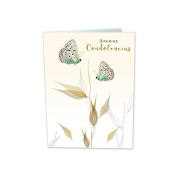 TARJETA FELICITACION SINCERAS CONDOLENCIAS TURNOWSKI 48352 UNIDAD ARGU