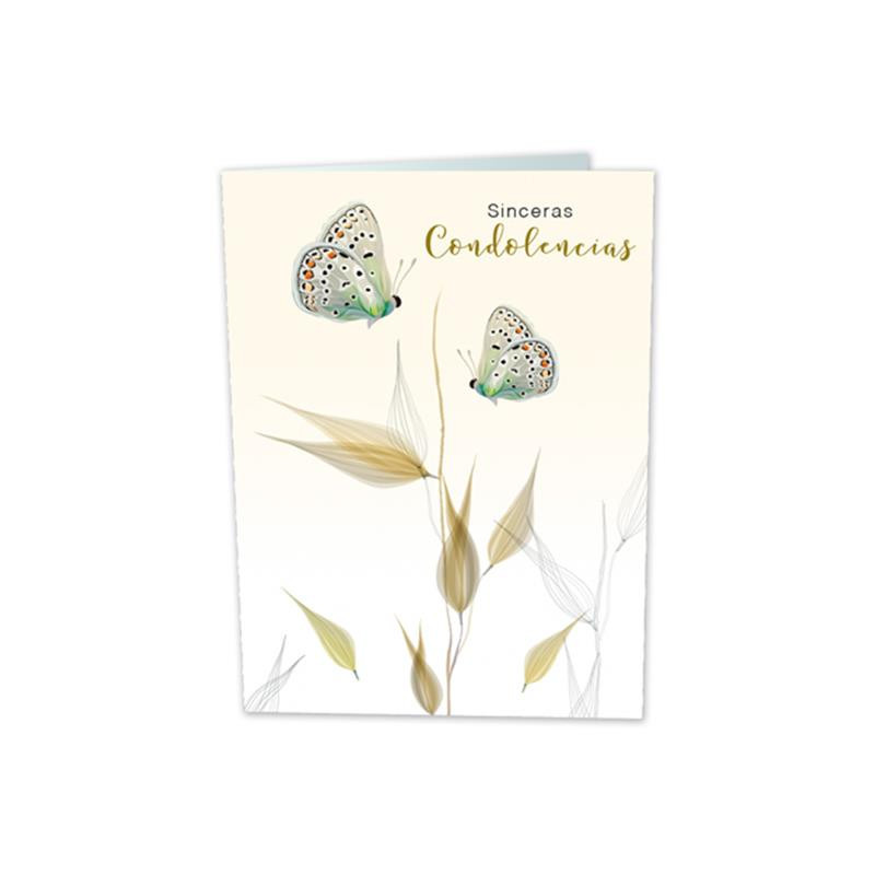 TARJETA FELICITACION SINCERAS CONDOLENCIAS TURNOWSKI 48352 UNIDAD ARGU