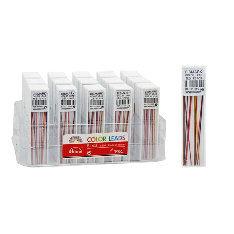 MINA 0,5 BISMARK 6 COLORES SURTIDOS TUBO 12U 311695 POESSA