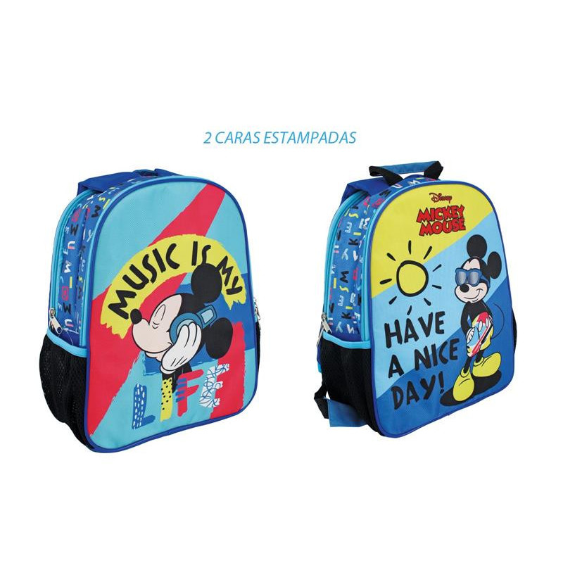 MOCHILA ARGU INFANTIL MICKEY DOBLE HAVE A NICE DAY 92032