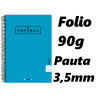 PACK 5 CUADERNOS PAPYRUS GRAFOPLAS PP FOLIO PAUTA 3,5 COLOR TURQUESA 36 88442336