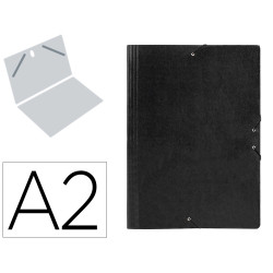 CARPETA DIBUJO GOMAS A-2 COLORES 52*70 NEGRA ESLA 8905
