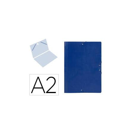 CARPETA DIBUJO GOMAS A-2 COLORES 52*70 AZUL ESLA 8905