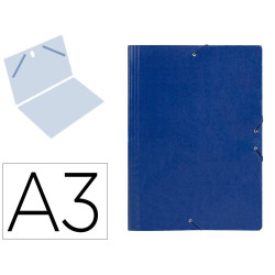 CARPETA DIBUJO GOMAS A-3 37*51 GOFRADO AZUL ESLA 8900