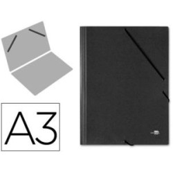 CARPETA DIBUJO GOMAS A-3 37*51 GOFRADO NEGRO ESLA 8900