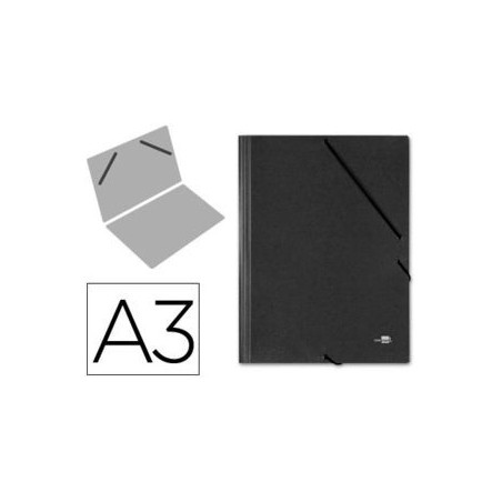 CARPETA DIBUJO GOMAS A-3 37*51 GOFRADO NEGRO ESLA 8900