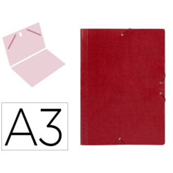CARPETA DIBUJO GOMAS A-3 37*51 GOFRADO ROJO ESLA