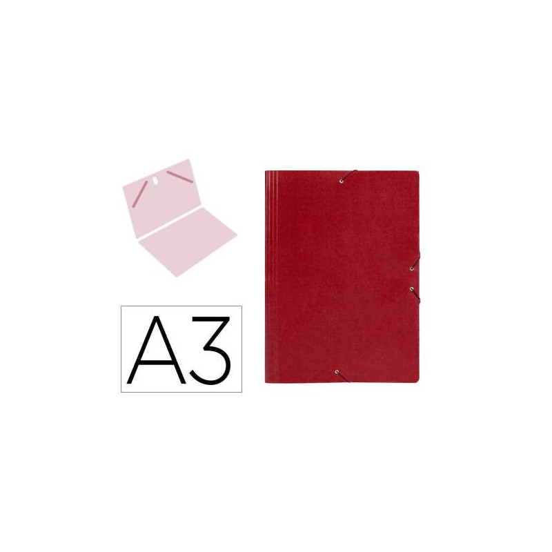CARPETA DIBUJO GOMAS A-3 37*51 GOFRADO ROJO ESLA