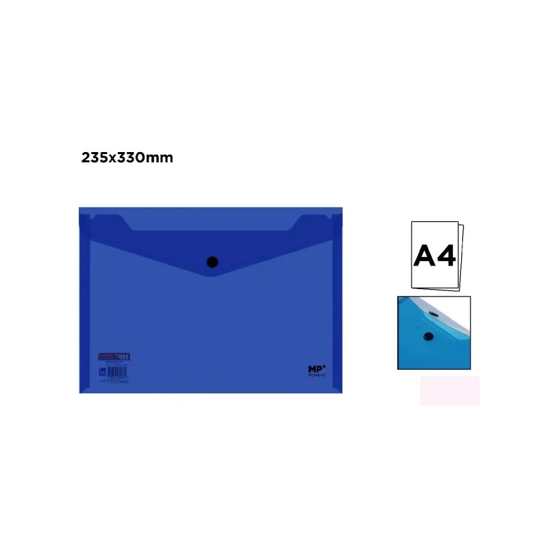 DOSSIER SOBRE A-4 TRANSLUCIDO AZUL OSCURO