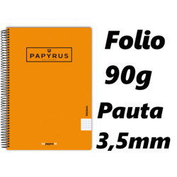 PACK 5 CUADERNOS PAPYRUS GRAFOPLAS PP FOLIO PAUTA 3,5 COLOR NARANJA 52 88442352