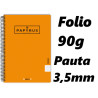 PACK 5 CUADERNOS PAPYRUS GRAFOPLAS PP FOLIO PAUTA 3,5 COLOR NARANJA 52 88442352