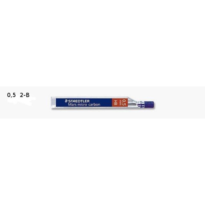 MINA 0,5 STAEDTLER MICRO CARBON 250 2B C/12U