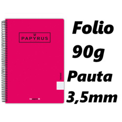 PACK 5 CUADERNOS PAPYRUS GRAFOPLAS PP FOLIO PAUTA 3,5 COLOR FUCSIA 54 88442354