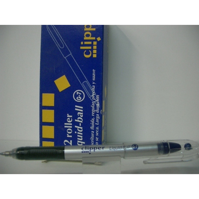 ROTULADOR CLIPPER G-7 ROLLER LIQUID FINO AZUL C/12U