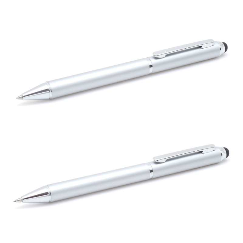 JUEGO BOLIGRAFO PORTAMINAS INOXCROM TOUCH PLATA C/ESTUCHE 40154006