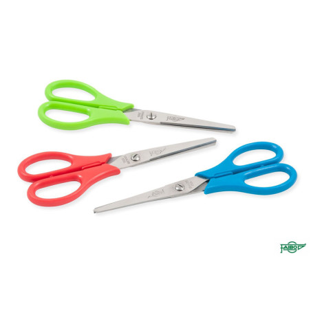 TIJERA ECONOMICA ESCOLAR 17CM FAIBO MANGO POLIETILENO CAJA 10U T1700