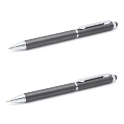 JUEGO BOLIGRAFO PORTAMINAS INOXCROM TOUCH NEGRO C/ESTUCHE 40154007