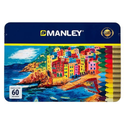 CERAS MANLEY ALPINO 60 COLORES CAJA METAL MNC00060 UNIDAD