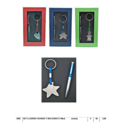 JUEGO REGALPAP BOLIGRAFO MINI + LLAVERO C/ESTUCHE 2605 ^