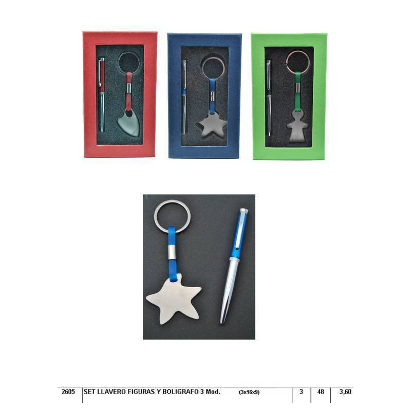 JUEGO REGALPAP BOLIGRAFO MINI + LLAVERO C/ESTUCHE 2605 ^