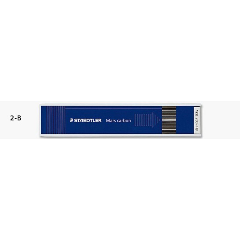 MINA 2,0 STAEDTLER MARS CARBON 200-2B C/12 MINAS
