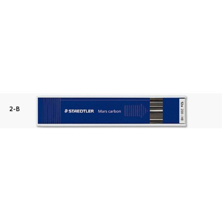 MINA 2,0 STAEDTLER MARS CARBON 200-2B C/12 MINAS