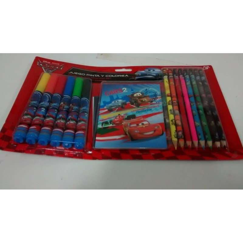 SET PAPELERIA INOXCROM 11 CARS 2  6+8 COLORES C/BLOC 003267 ^